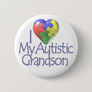 Jag älskar min Autistic sonson Knapp