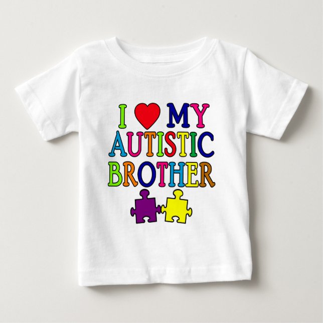 Jag älskar min autistiska broder t shirt (Framsida)