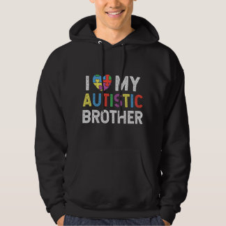 Jag älskar min autistiska bror Autism Acceptans Hj Hoodie