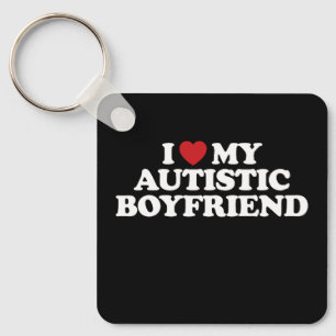 Jag älskar min autistiska pojkvän jag älskar Groov Nyckelring