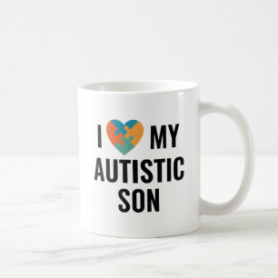 Jag älskar min autistiska son kaffemugg