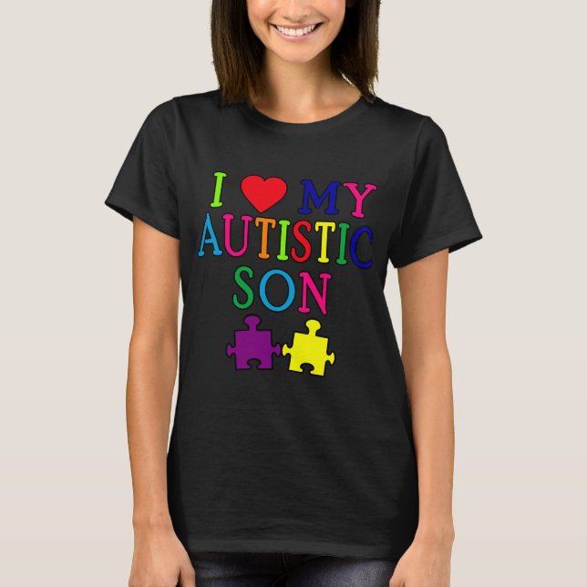 Jag älskar min autistiska son tee (Framsida)