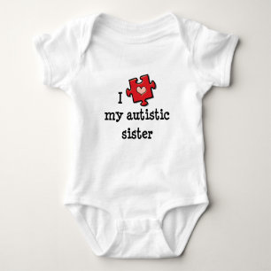Jag älskar min autistiska syster Autism Infant Cre T-shirt