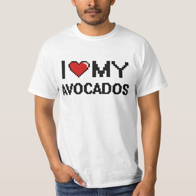 Jag älskar min avokadoDigital design Tee (Framsida)