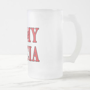 Jag älskar min Babcia Frostat Ölglas