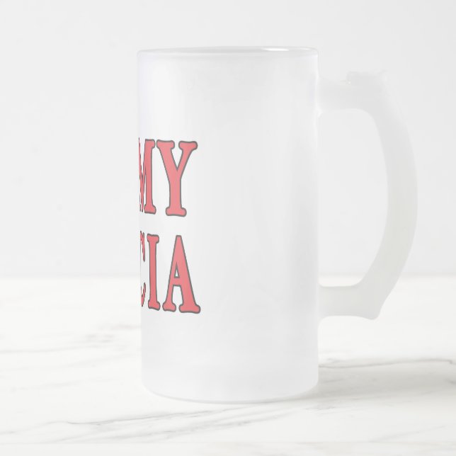 Jag älskar min Babcia Frostat Ölglas (Höger)