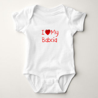 Jag älskar min Babcia spädbarn- och småbarnT-tröja Tee Shirt