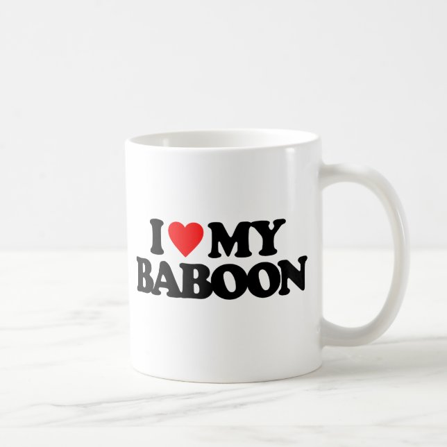 JAG ÄLSKAR MIN BABOON KAFFEMUGG (Höger)