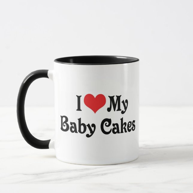 Jag älskar min Baby Cakes Mugg (Vänster)