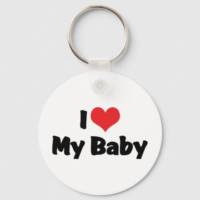 Jag älskar min baby-nyckelring nyckelring (Framsida)