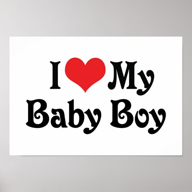 Jag älskar min baby pojke poster (Framsidan)