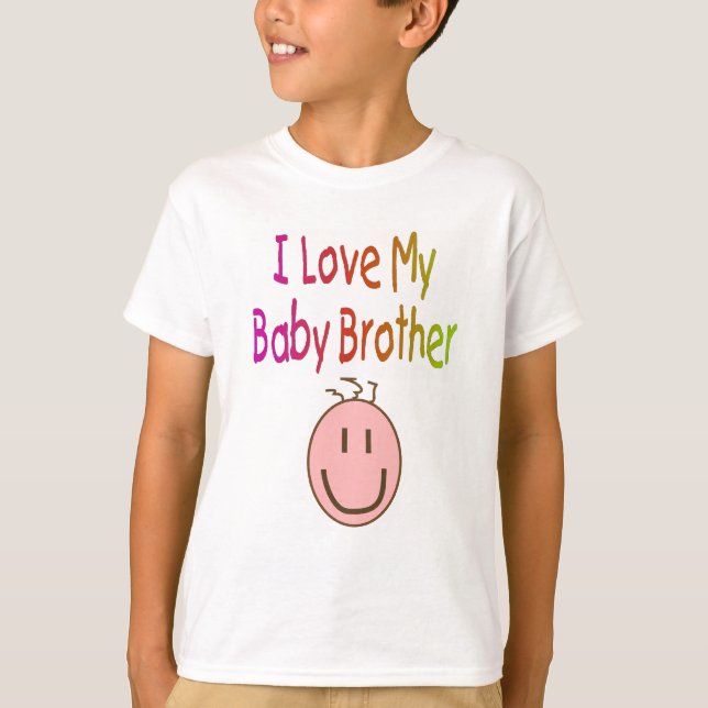 Jag älskar min babybroder--Barns T-tröja och gåvor T-shirt (Framsida)