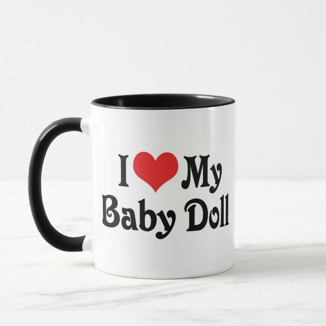 Jag älskar min babydocka mugg (Vänster)