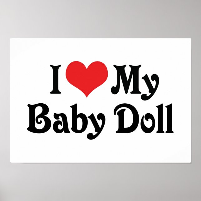 Jag älskar min babydocka poster (Framsidan)