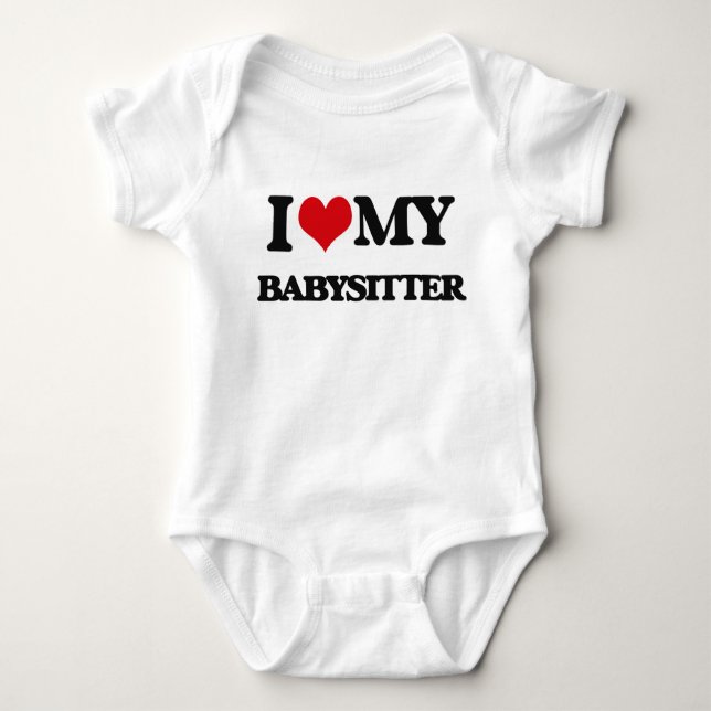 Jag älskar min Babysitter T-shirt (Framsida)