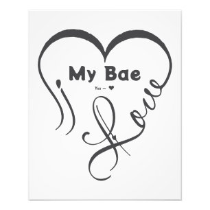 Jag älskar min Bae • Du = ♥ Fototryck