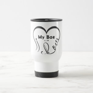 Jag älskar min Bae • Du = ♥ Resemugg