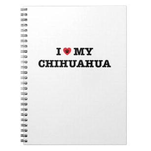 Jag älskar min bärbara Chihuahua Anteckningsbok Med Spiral