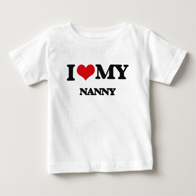 Jag älskar min barnflicka t-shirt (Framsida)