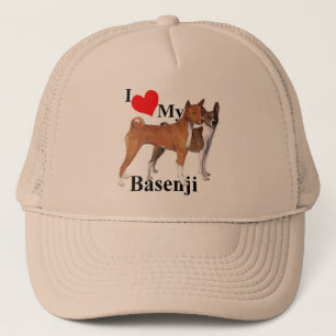 Jag älskar min baskenji truckerkeps