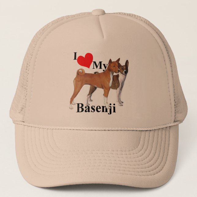 Jag älskar min baskenji truckerkeps (Framsida)