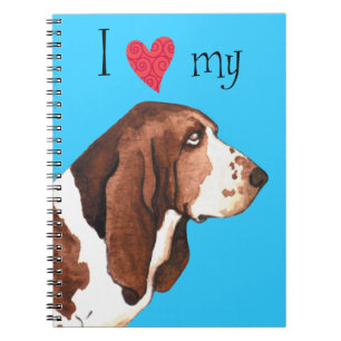 Jag älskar min Bassethund Anteckningsbok