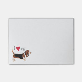 Jag älskar min Bassethund Post-it Block