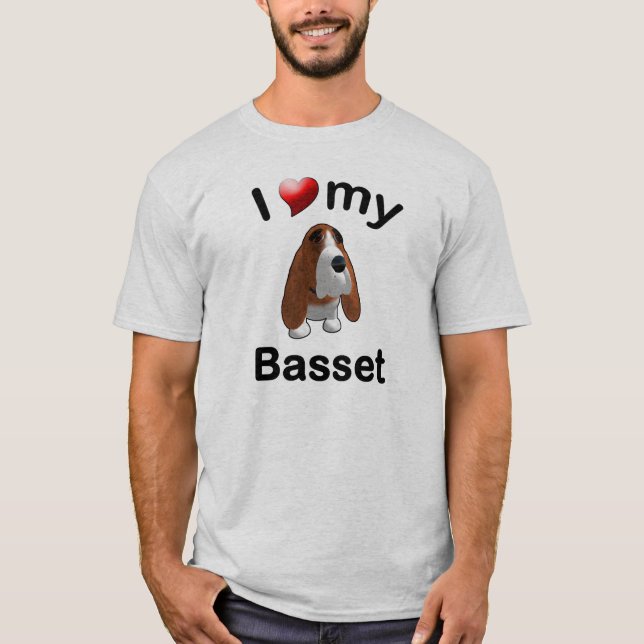 Jag älskar min BassetT-tröja T Shirt (Framsida)