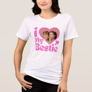 Jag älskar min bästa vän Foto Anpassad T Shirt