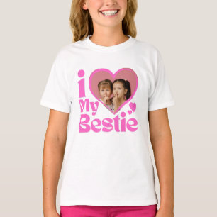 Jag älskar min bästa vän Foto Anpassad T Shirt