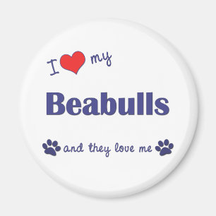 Jag älskar min Beabulls (åtskilliga hundar) Magnet
