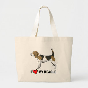 Jag älskar min Beagle Jumbo Tygkasse