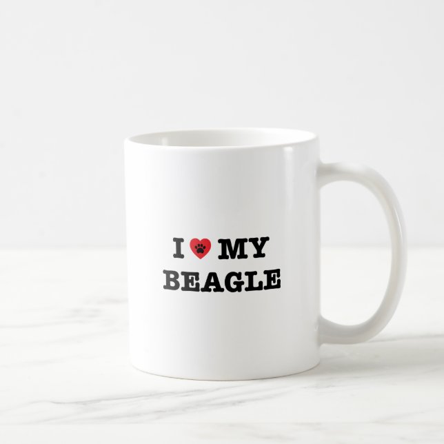 Jag älskar min beagle-kaffe Mugg (Höger)
