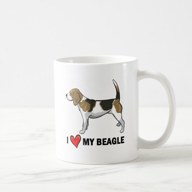 Jag älskar min Beagle Kaffemugg (Höger)
