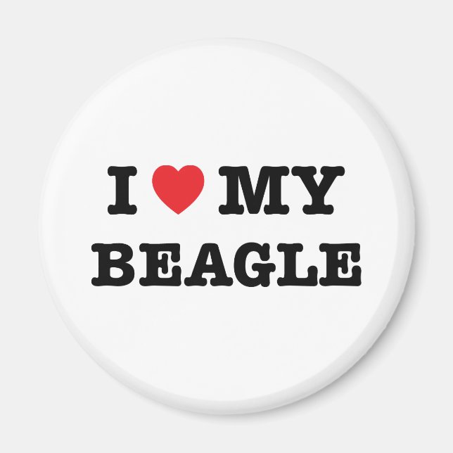 Jag älskar min beagle Magnet (Framsidan)