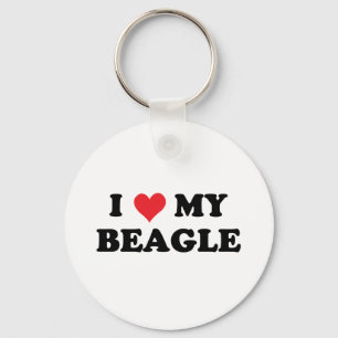 Jag älskar min beagle nyckelring