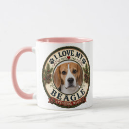 Jag älskar min Beagle Personlig Husdjur Foto Mugg
