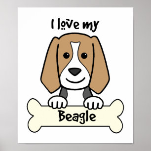 Jag älskar min Beagle Poster
