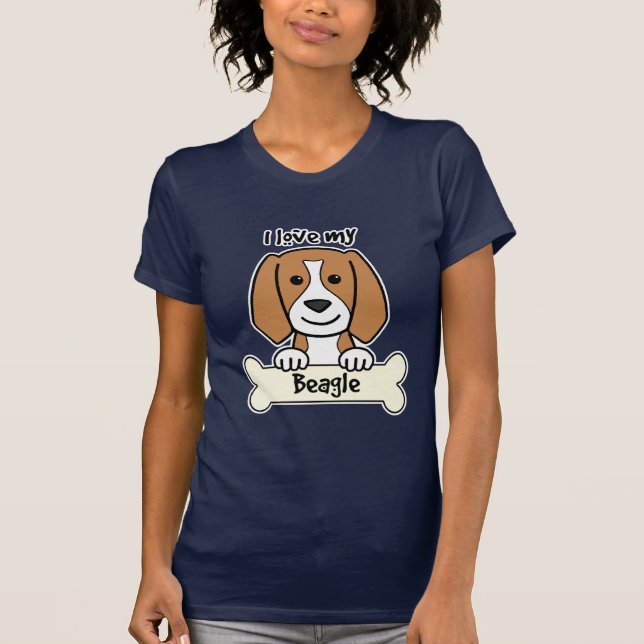 Jag älskar min Beagle T-shirt (Framsida)