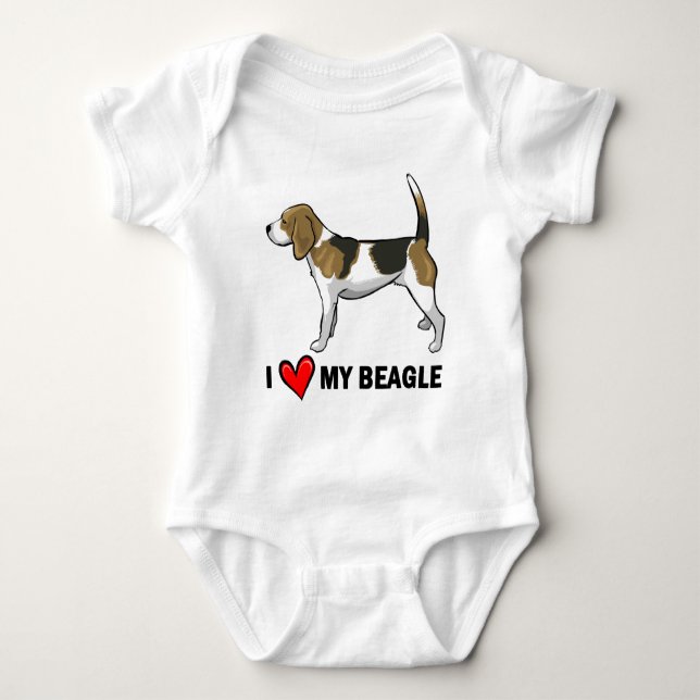Jag älskar min Beagle Tee Shirt (Framsida)