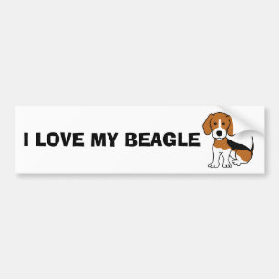 Jag älskar min Beaglebildekal Bildekal