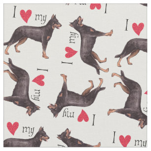 Jag älskar min Beauceron Tyg