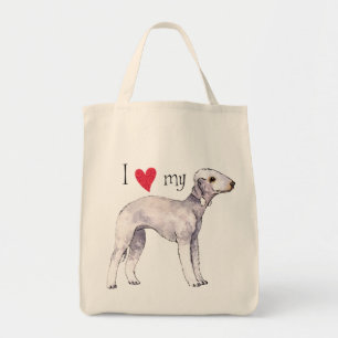 Jag älskar min Bedlington Terrier Tygkasse