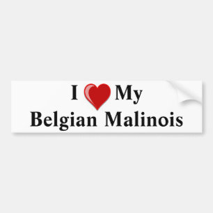 Jag älskar min belgiska Malinois hund Bildekal