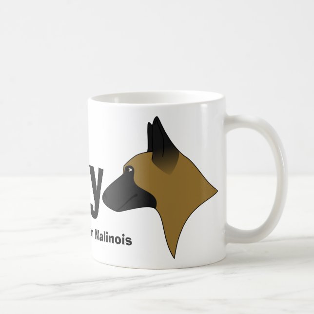 Jag älskar min belgiska Malinois Kaffemugg (Höger)
