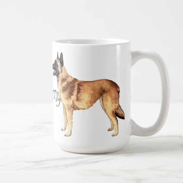 Jag älskar min belgiska Malinois Kaffemugg (Höger)