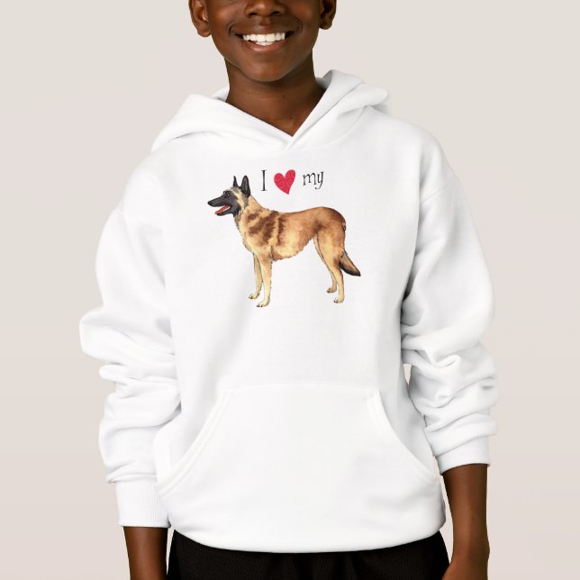 Jag älskar min belgiska Malinois Tee Shirt (Framsida)