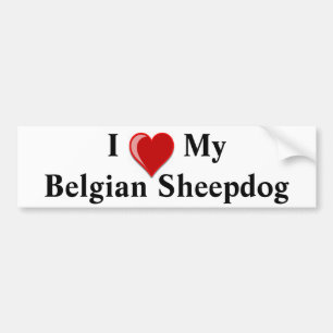 Jag älskar min belgiska Sheepdoghund Bildekal