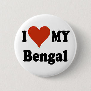 Jag älskar min Bengal kattMerchandise Knapp