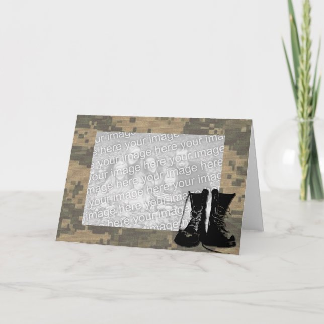 Jag älskar min beställnings- fotokamouflage för kort (Framsida)